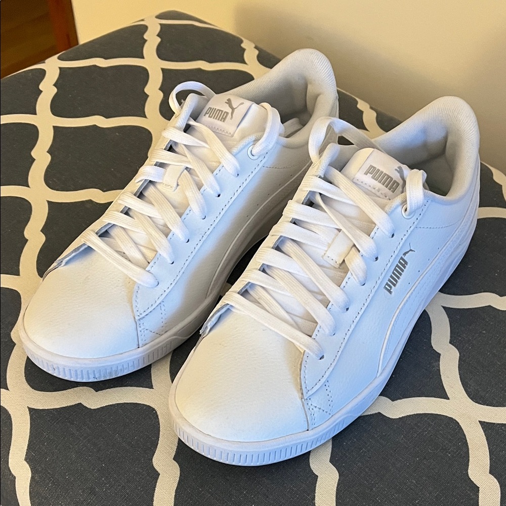 Puma Women’s  White Low-Top Lace-Up Sneakers